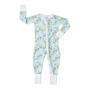 Little Sleepies Bananas Zippy Sleeper Pajamas Ultra Soft Viscose Bamboo Size 3T